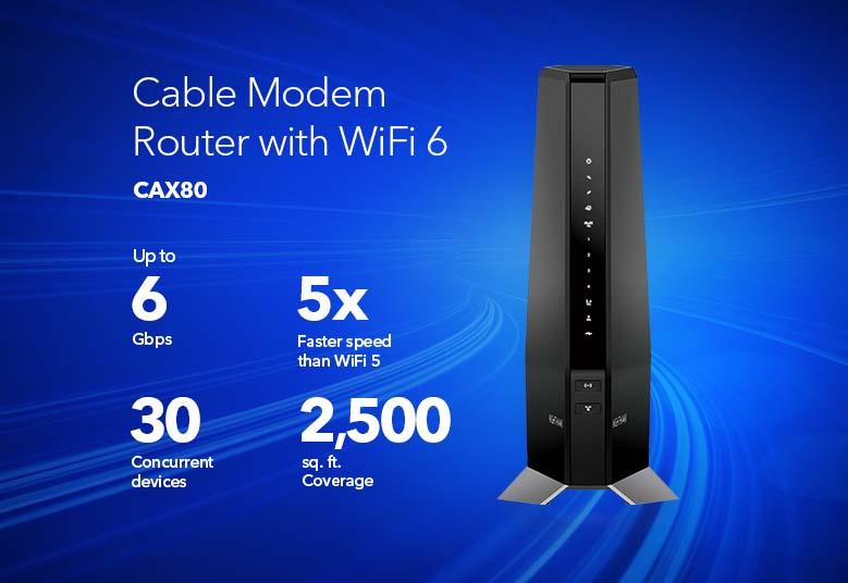 NETGEAR CAX80 Cable Modem Specifications